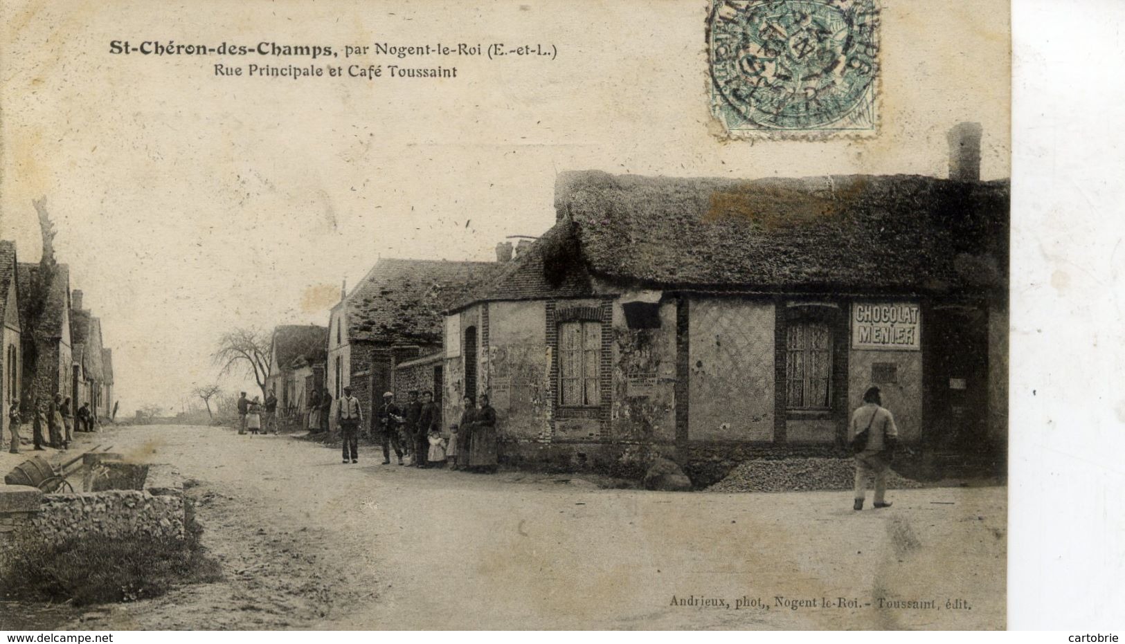 28 SAINT-CHERON-des-CHAMPS (108 Hab.) Par NOGENT Le ROI - Rue Principale Et Café Toussaint - Animée - Otros & Sin Clasificación