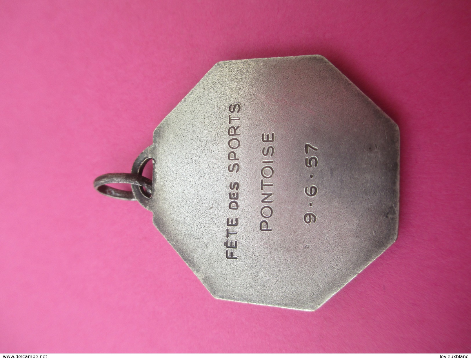 Médaille De Sport/ Coq Olympique Avec Anneaux/ Bronze Nickelé/Fête Des Sports/PONTOISE/ / 1957           SPO185 - Autres & Non Classés