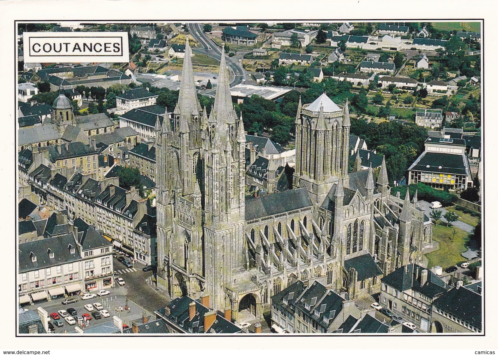 COUTANCES : Vue Aérienne De La Cathédrale Notre-Dame - Coutances