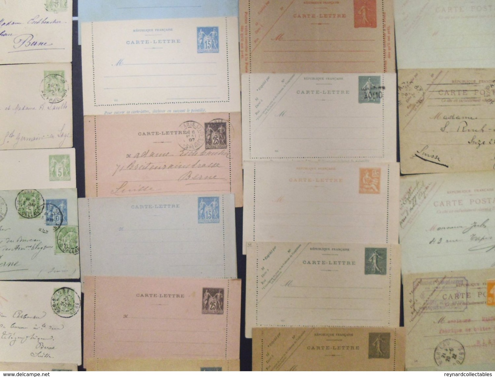 France v.fine collection postal stat/entier postale(250) 19th/20thC inc cards,envelope,reply cards. 1925 Paris++