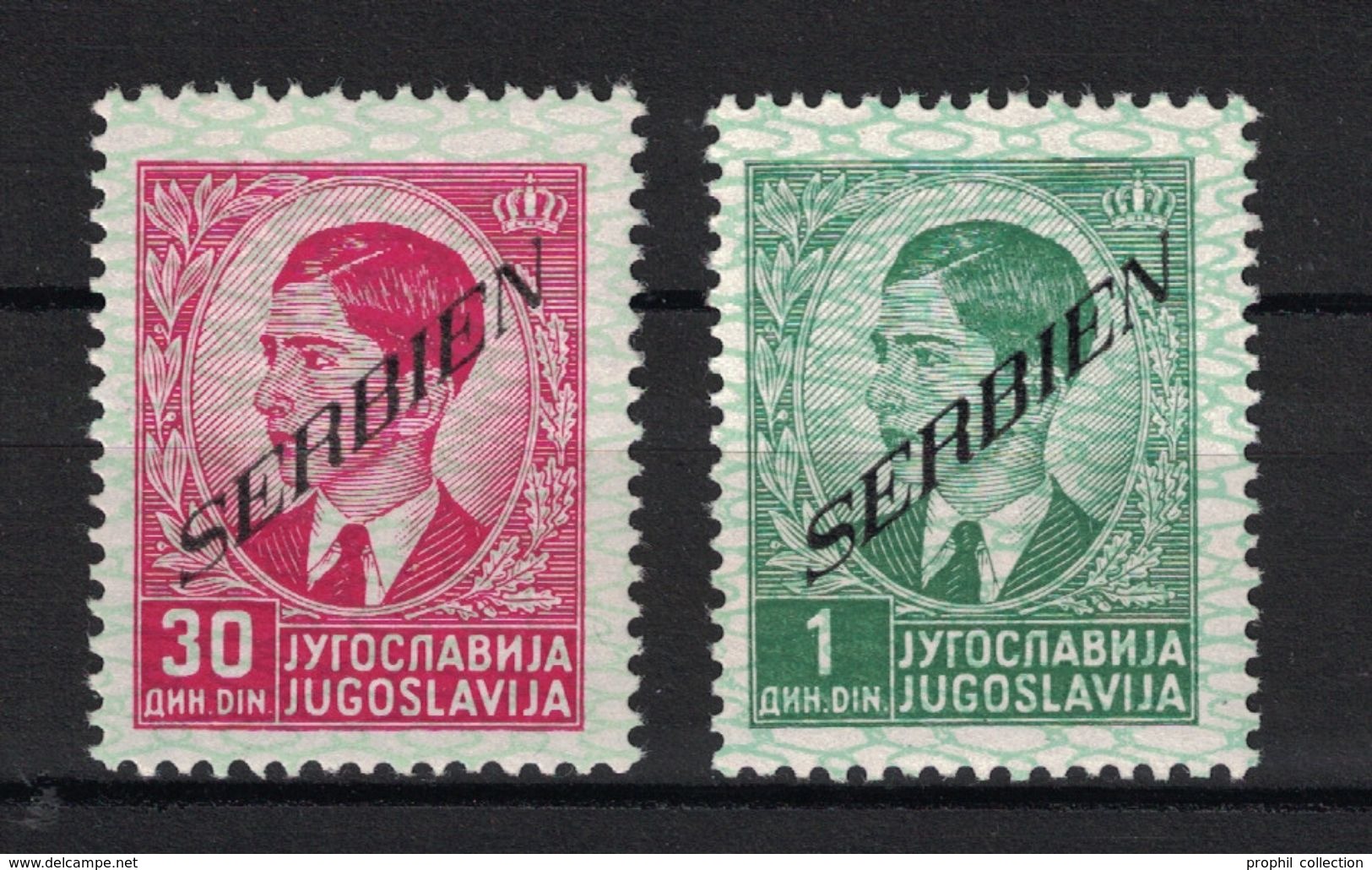 SERBIEN Portomarken Mi.-Nr. 45 & 33 MNH (NEUF **) LUXE Overprint (timbres De L'occupation Allemande En Serbie) - Occupation 1938-45