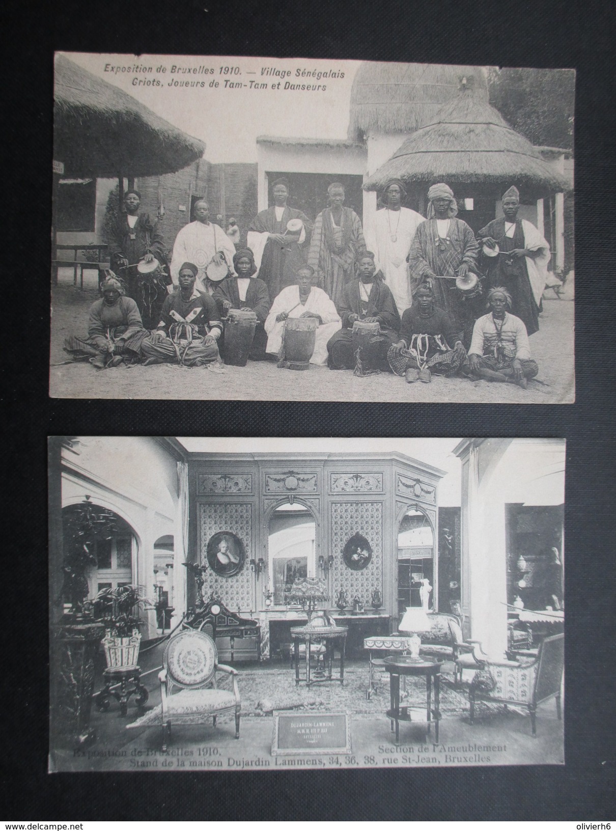 LOT 32 CP EXPOSITION UNIVERSELLE (V1708) BELGIQUE 1910 (33 Vues) Dujardin Lammens, Village Sénégalais, Pavillons, Nuit - Ausstellungen