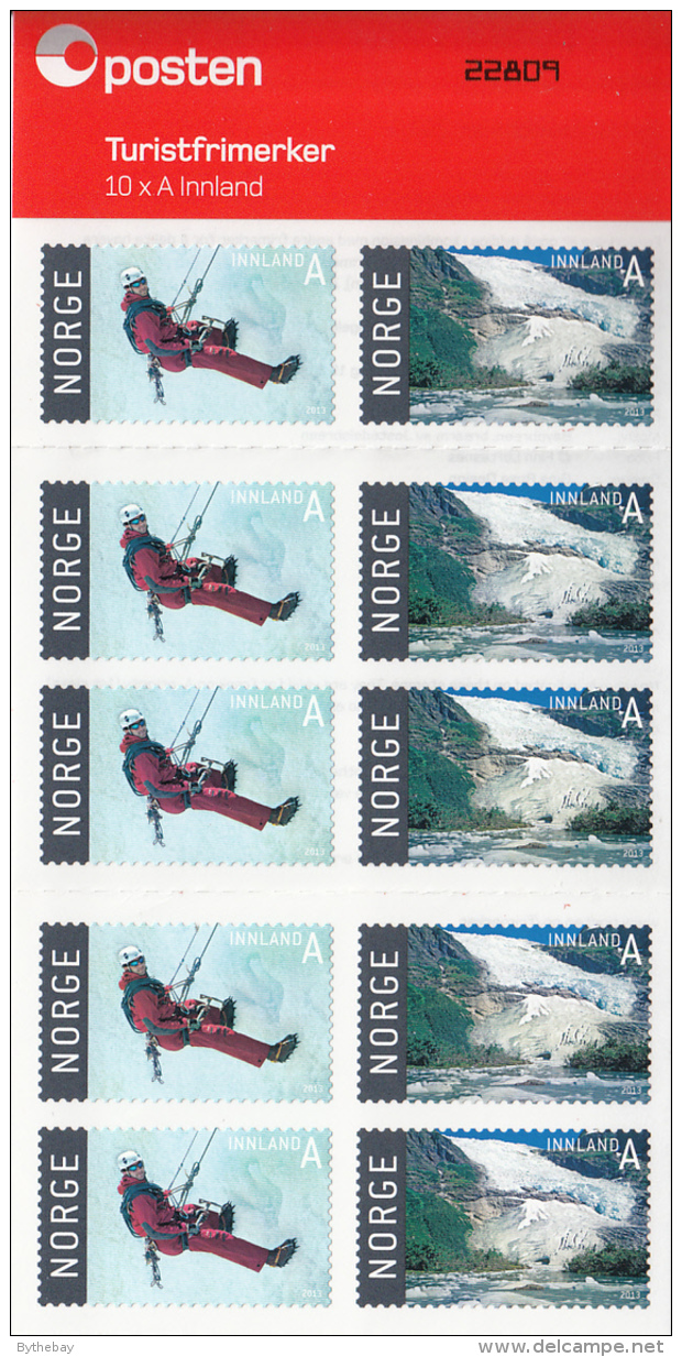 Norway 2013 Booklet 5 Each Of 2 A Innland Ice Climbing, Boya Glacier - Tourism - Unused Stamps