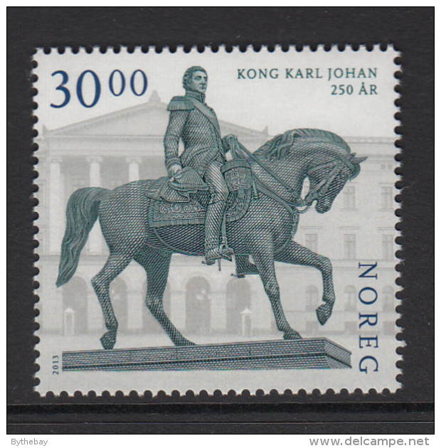 Norway 2013 30k Statue Of King Karl Johan On Horseback 250 Years - Ungebraucht