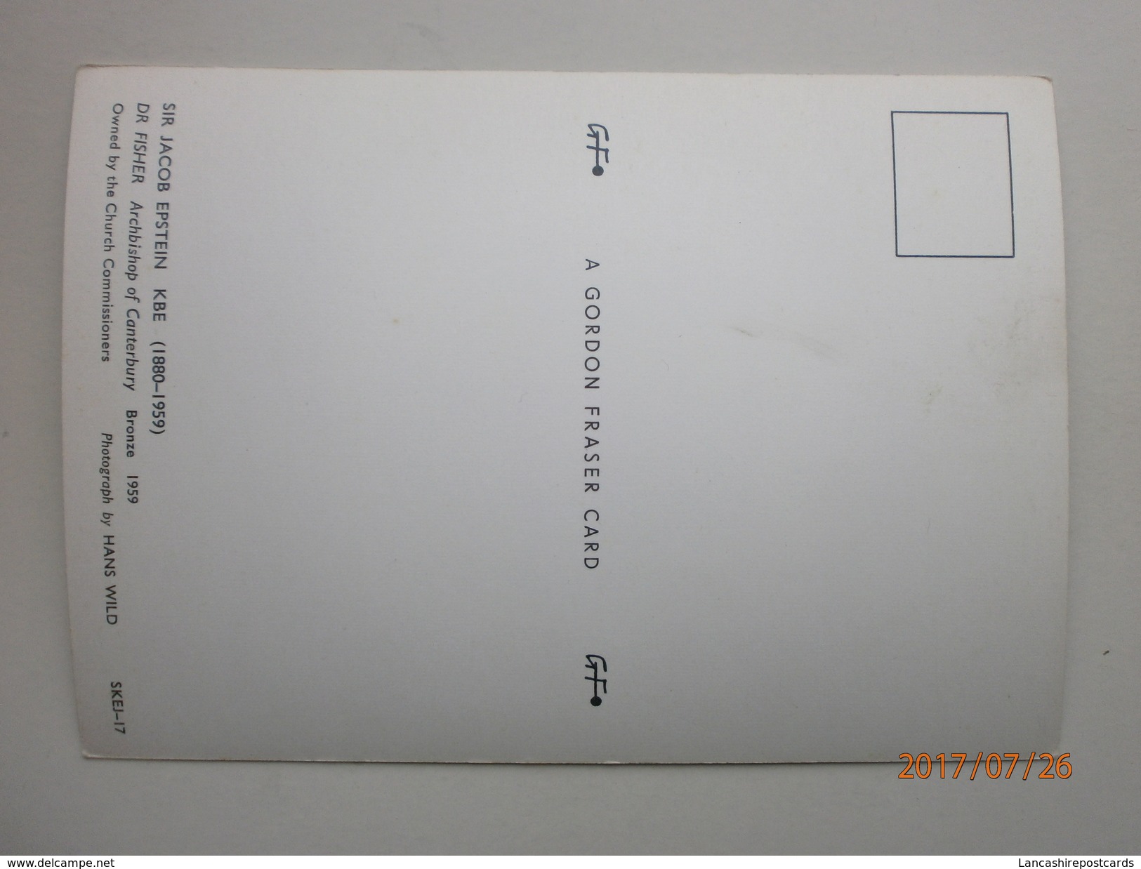 Postcard Sculpture Dr Fisher Archbishop Of Canterbury By Sir Jacob Epstein KBE 1959 Bronze Artwork My Ref B21676 - Sculptures
