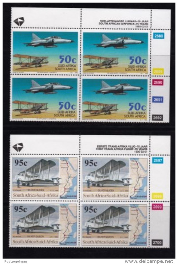 RSA, 1995, MNH Stamps In Control Blocks, MI 951-952, Air Force, X725A - Neufs