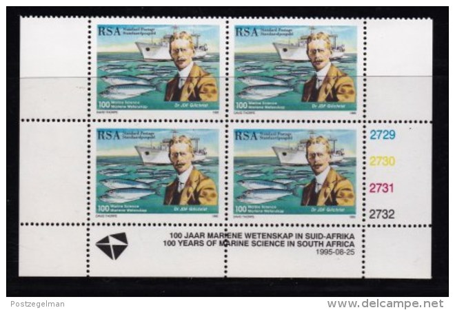 RSA, 1995, MNH Stamps In Control Blocks, MI 967, Dr. John Gilchrist, (ships), X729 - Unused Stamps