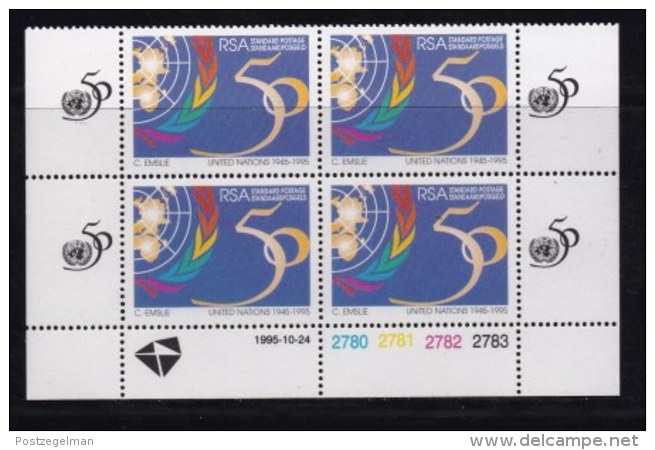 RSA, 1995, MNH Stamps In Control Blocks, MI 977, U.N.O. Anniversary, X733 - Neufs