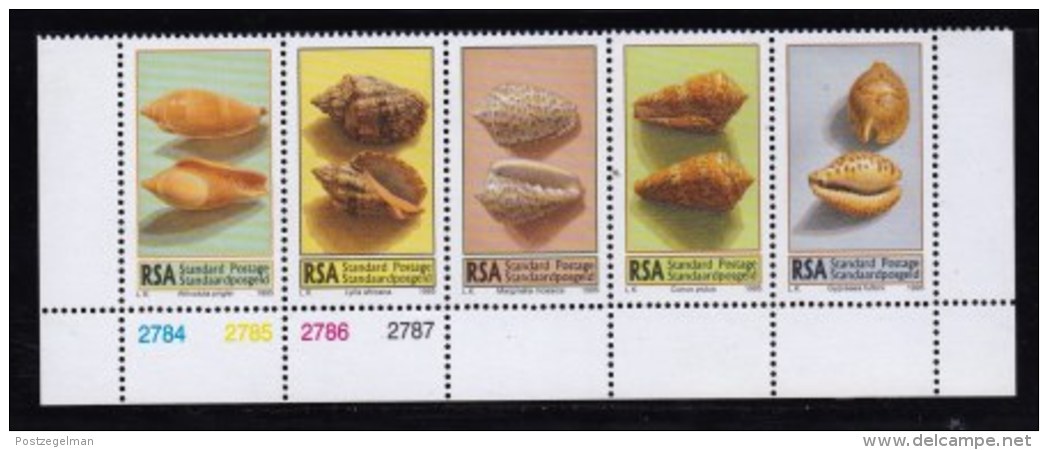 RSA, 1995, MNH Stamps In Control Blocks, MI 979-983, Sea Shells, X714 - Unused Stamps