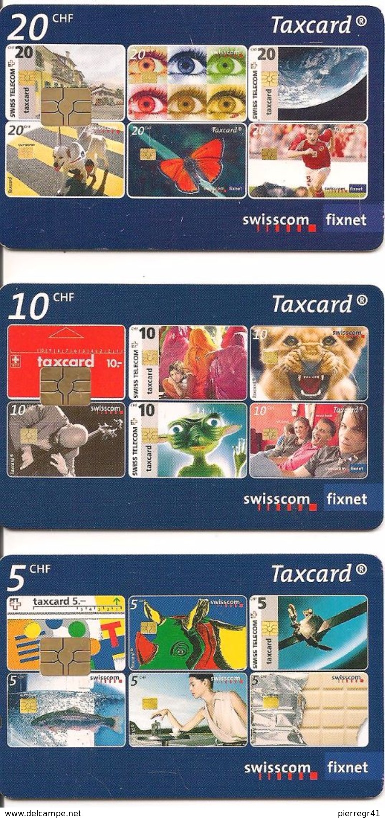 3-CARTES-PUCE-2010-SUISSE-SERIE 25 ANS TAXCARD-TBE - Schweiz