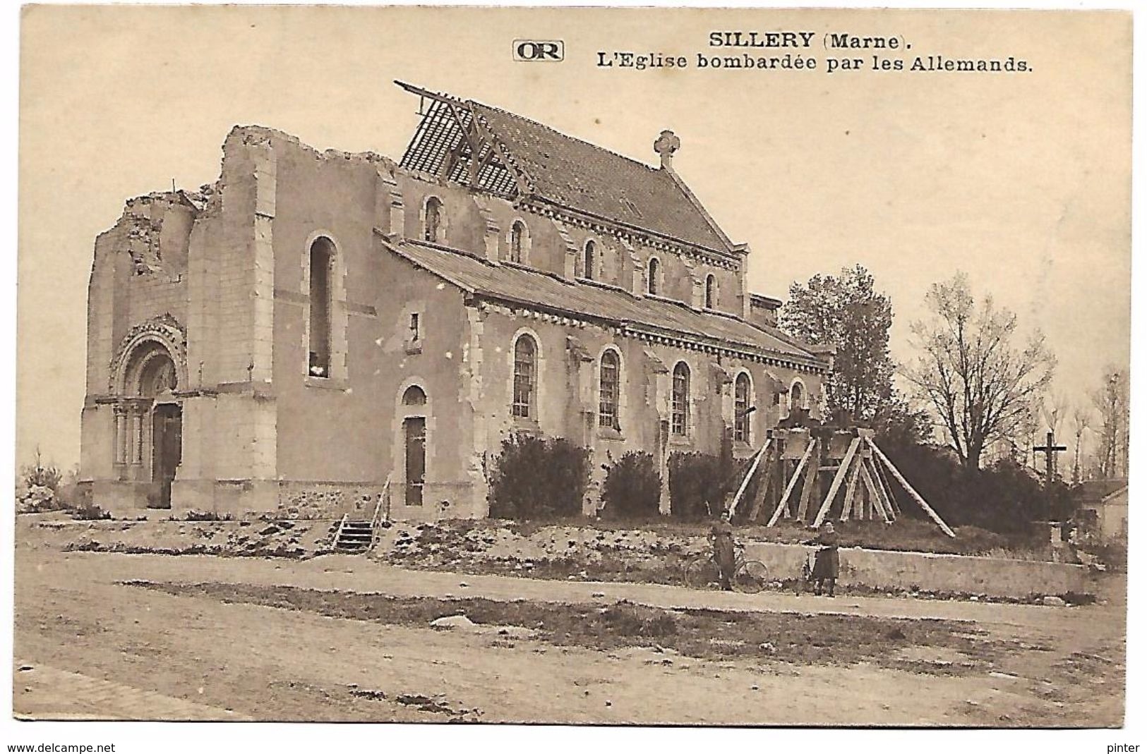 SILLERY - L'Eglise Bombardée Par Les Allemands - Sillery