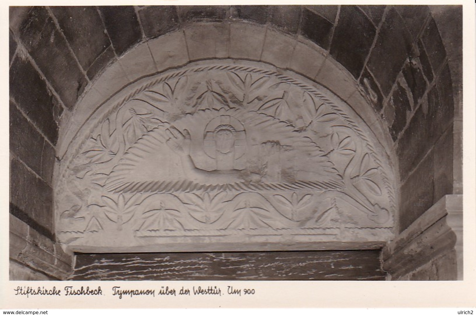 AK Stiftskirche Fischbeck - Tympanon über Der Westtür (29742) - Hessisch-Oldendorf