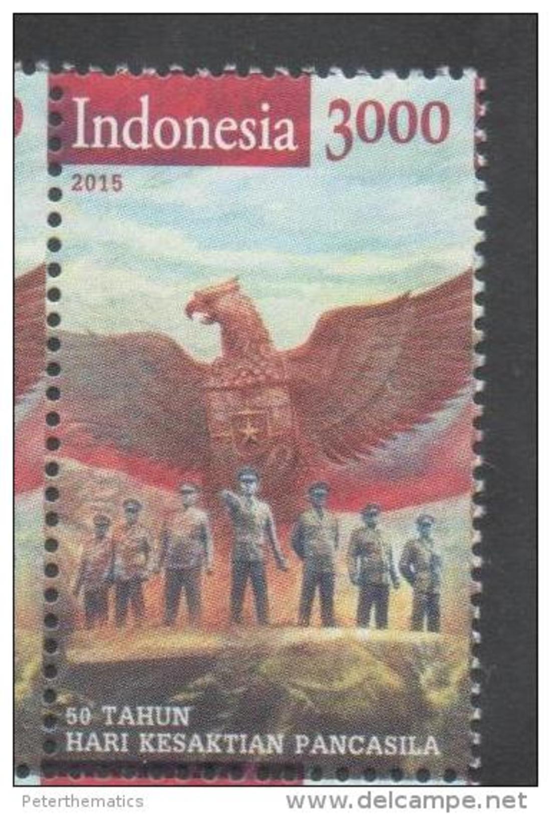 INDONESIA, 2015, MNH, SACRED PANCASILA DAY, EAGLES, MILITARY OFFCICES,1v - Other & Unclassified