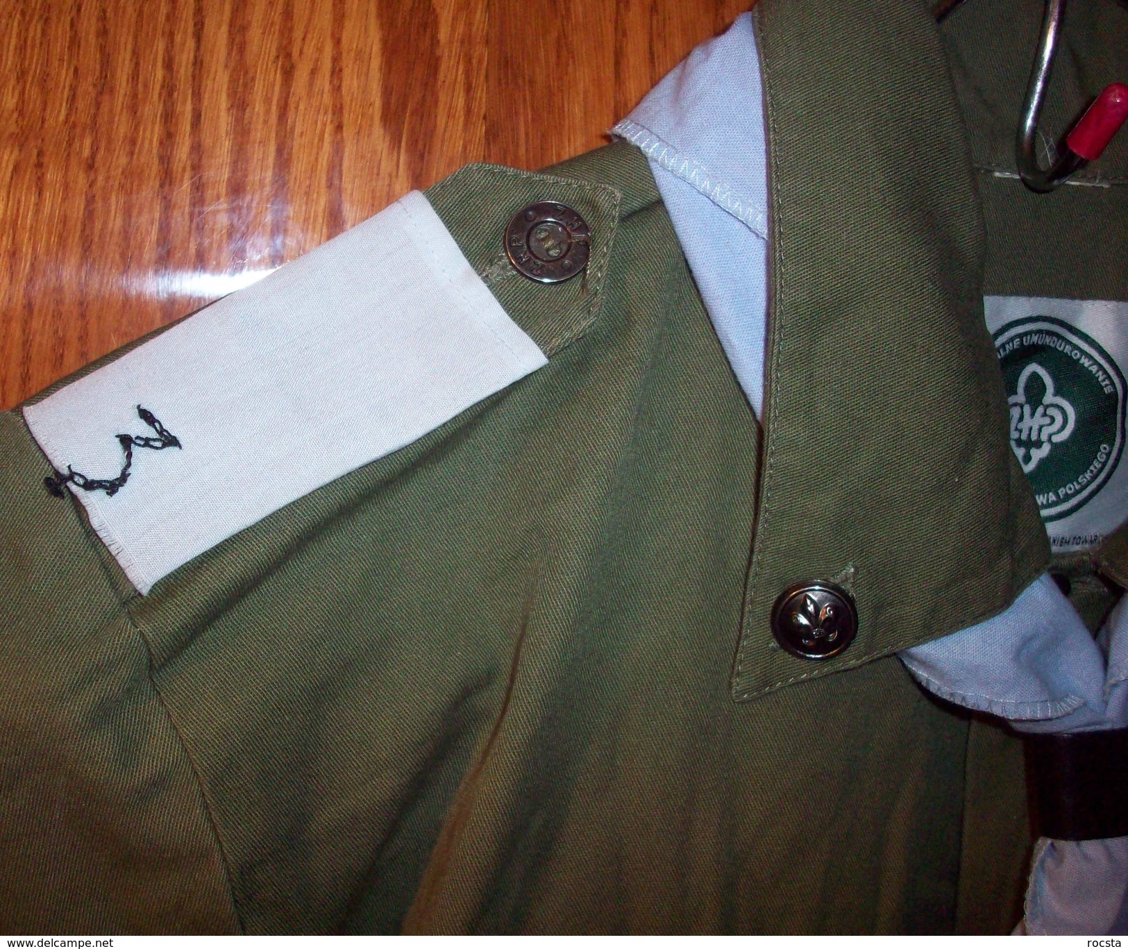 Poland Scout ZUCH Olive Shirt - With Patches, Badges, Ranks, Epaulets & Tie - Scouting