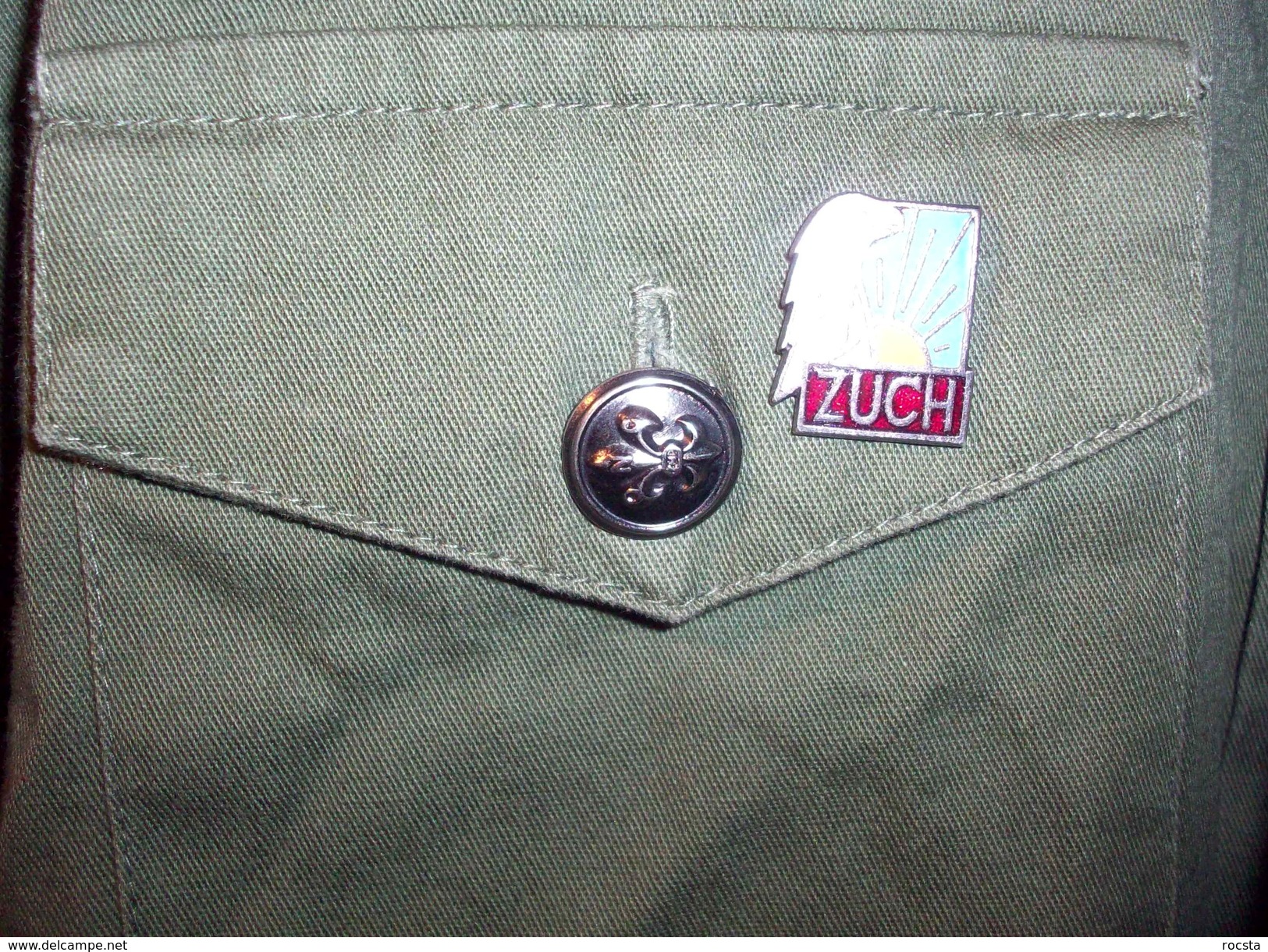 Poland Scout ZUCH Olive Shirt - With Patches, Badges, Ranks, Epaulets & Tie - Scouting
