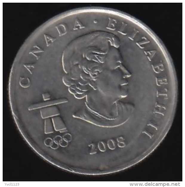 CANADA - 2008 Circulating 25&cent; Coin 'Freestyle Skiing' Vancouvert Olympic (*) - Canada