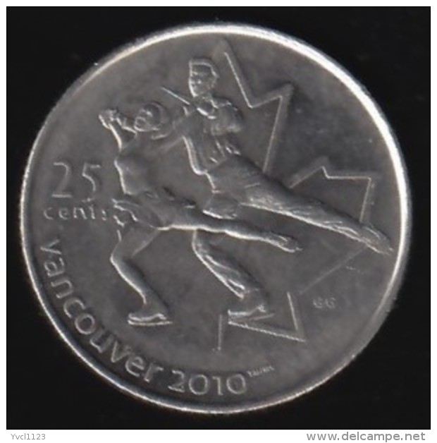 CANADA - 2008 Circulating 25&cent; Coin 'Figure Skating' Vancouvert Olympic - Canada