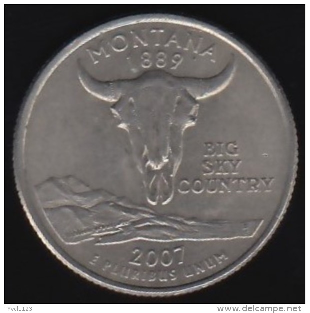 USA -  2007 Circulating 25&cent; Coin, Montana (*) - 1999-2009: State Quarters