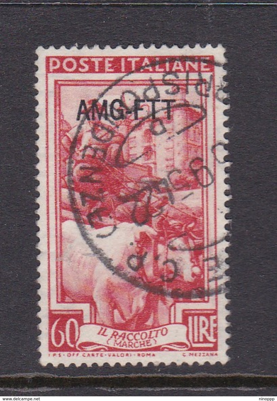 Trieste Allied Military Government S 104 1950 Provincial Occupations 60 Lira Red Used - Used