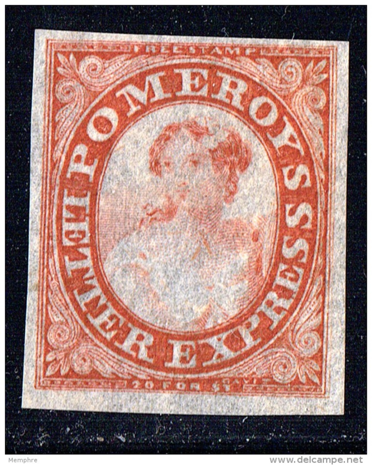 Pomeroy's Letter Express  New York   5 Cents  Red  On Thin Pelure Paper  Scott 117L9 - 1845-47 Postmaster Provisionals