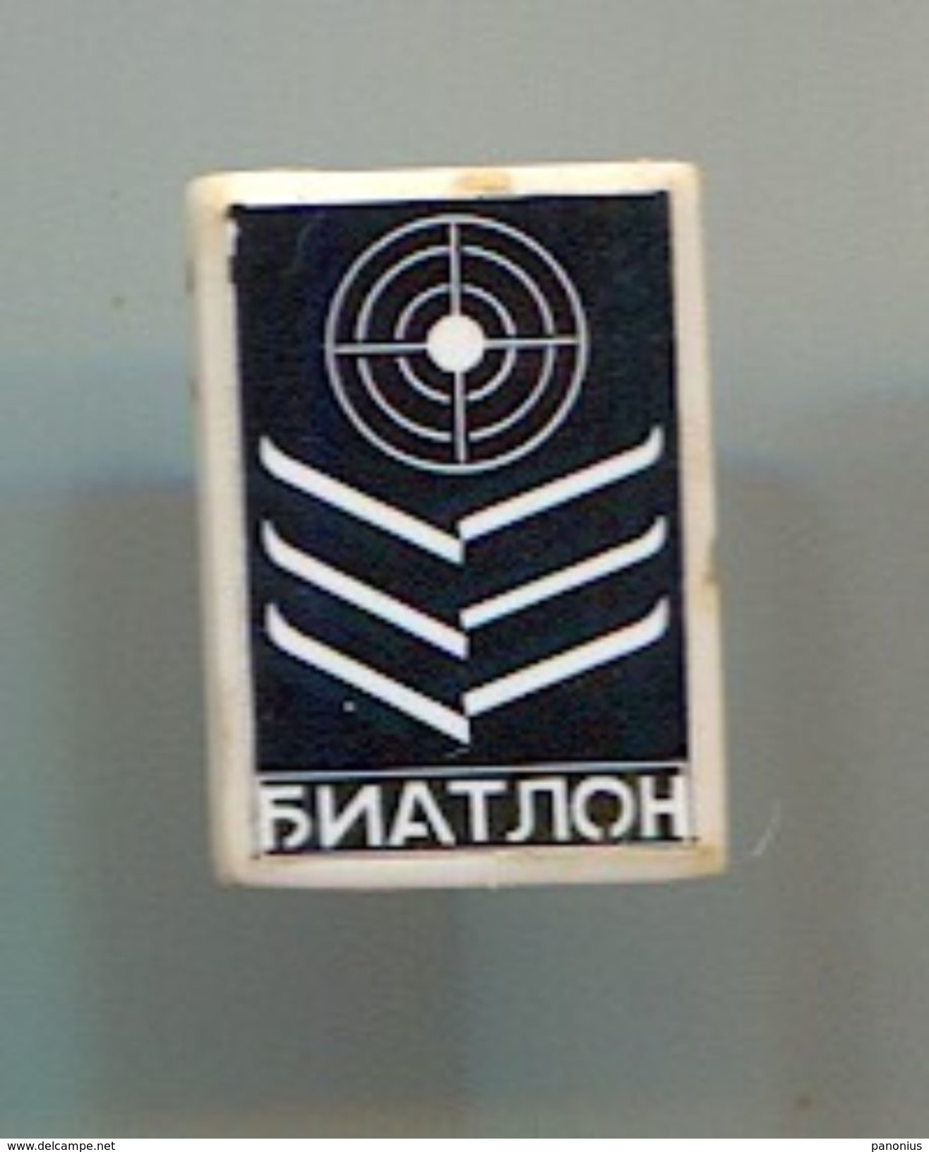 BIATHLON -  Vintage Pin Badge, Abzeichen - Biathlon