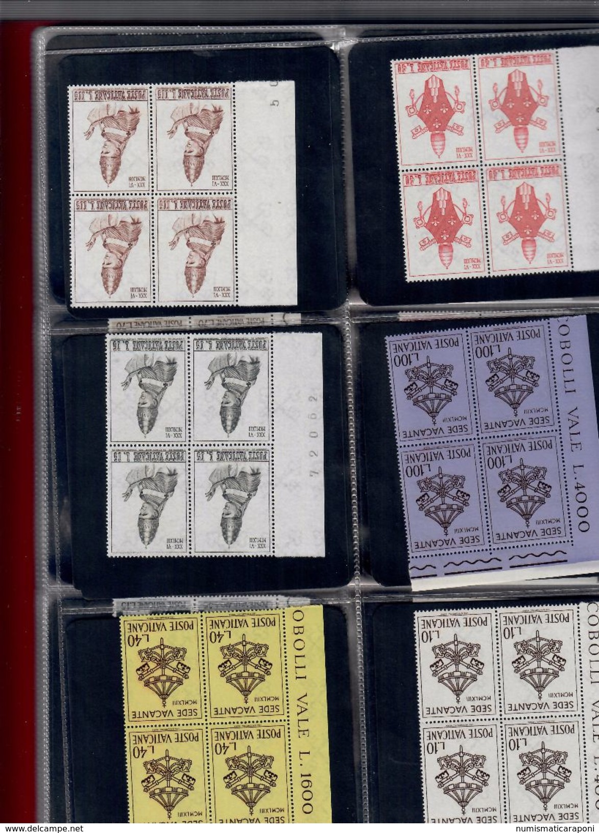 CITTA' DEL VATICANO 1963-1975 Raccolta Di Quartine Montata Su Fogli E Raccoglitore  NUOVI ** - Unused Stamps