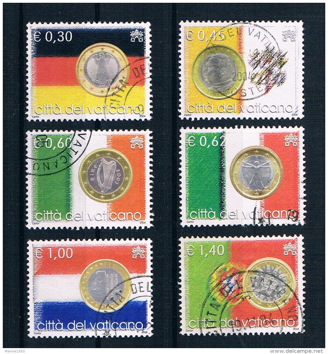 Vatikan 2004 Münzen Mi.Nr. 1495/97/98/99/502/03 Gestempelt - Oblitérés