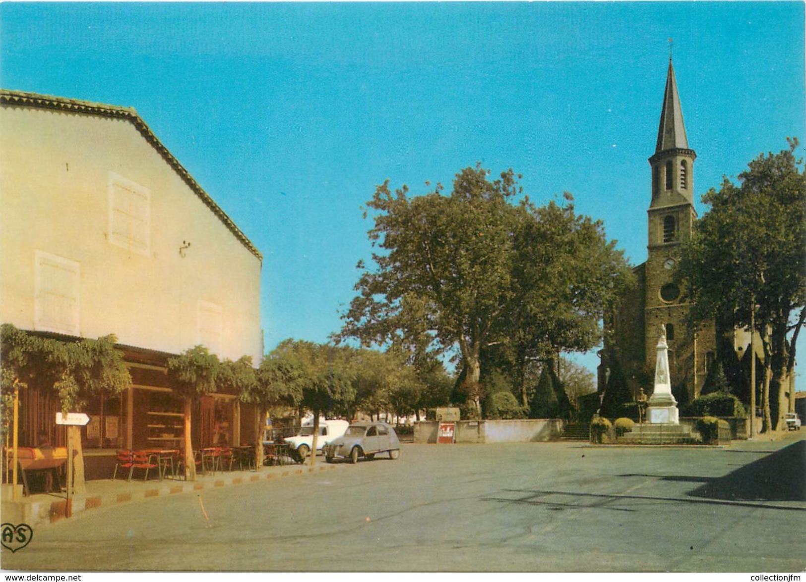 CPSM FRANCE 81 "Montredon Labessonnie, Place De L'église" - Montredon Labessonie