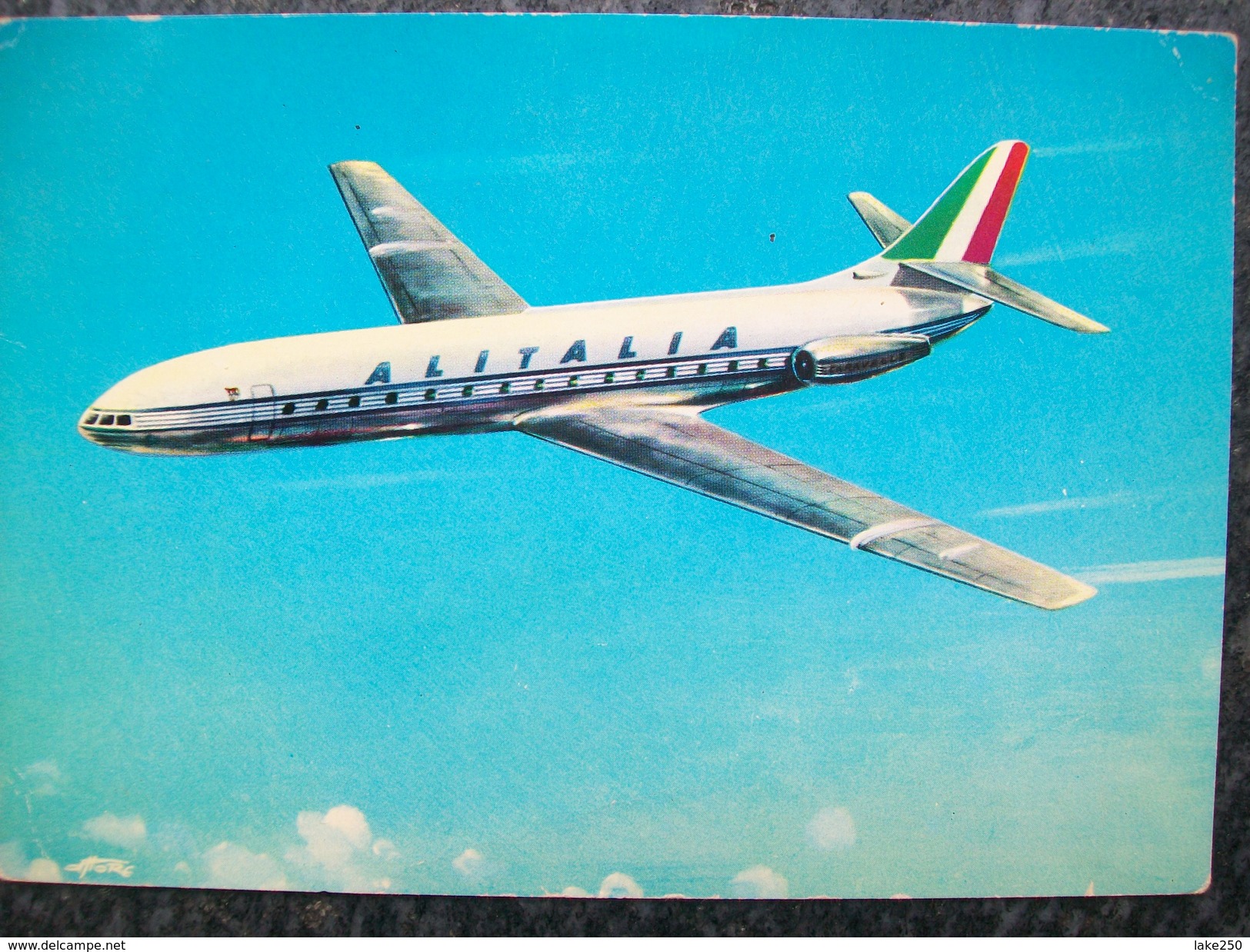 CARTOLINA AEREO CARAVELLE  ALITALIA Company Card - 1946-....: Moderne