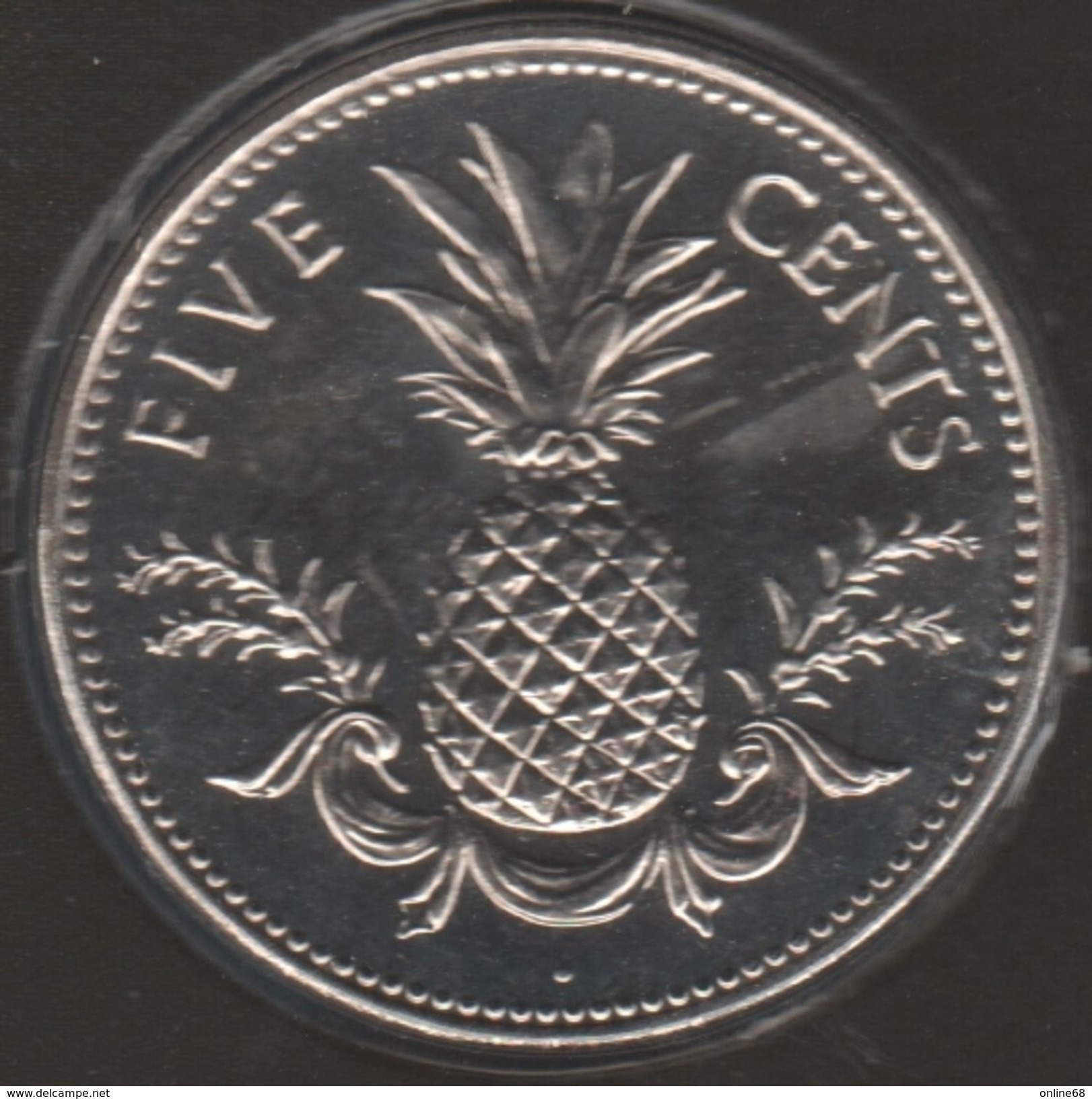 BAHAMAS 5 CENTS 2005 KM# 60 ANANAS - Bahamas