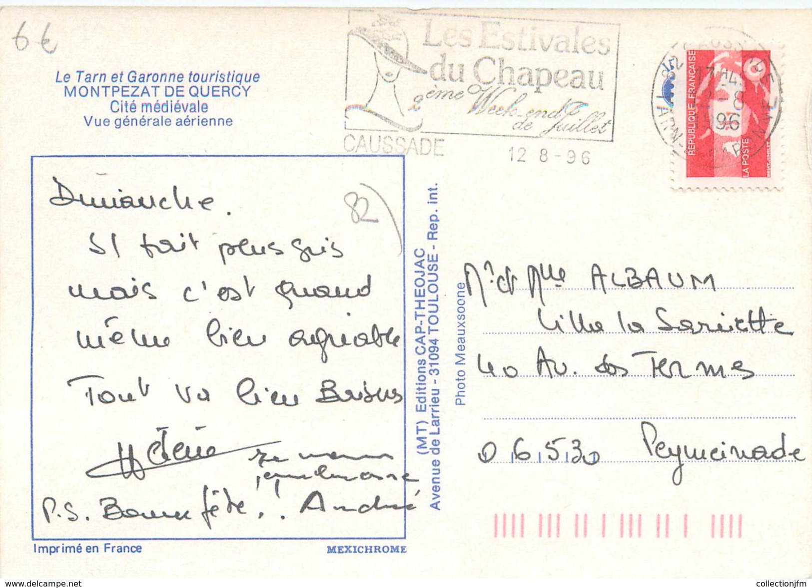 CPSM FRANCE 82 "Montpeza De Quercy, Vue Générale Aérienne" - Montpezat De Quercy