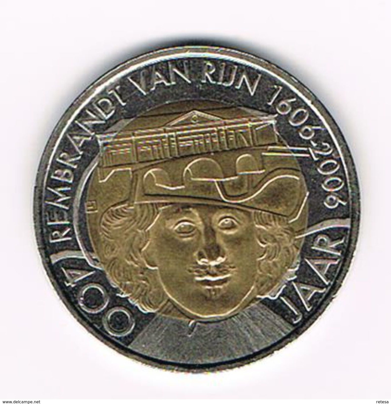 )  PENNING 400 JAAR REMBRANDT VAN RIJN 1606 - 2006 LEIDEN 2 REMBRANDT - Souvenirmunten (elongated Coins)