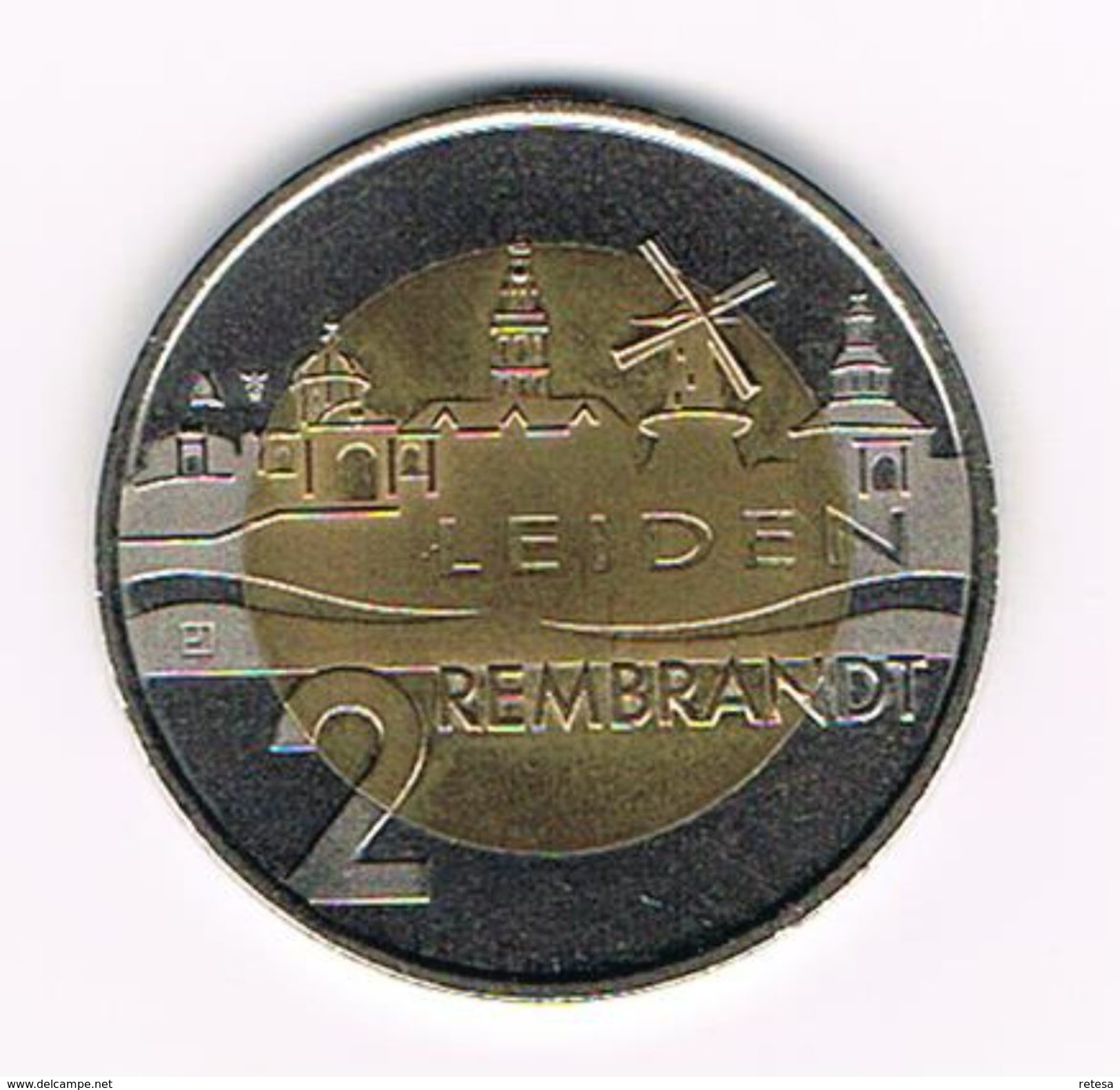 )  PENNING 400 JAAR REMBRANDT VAN RIJN 1606 - 2006 LEIDEN 2 REMBRANDT - Souvenirmunten (elongated Coins)