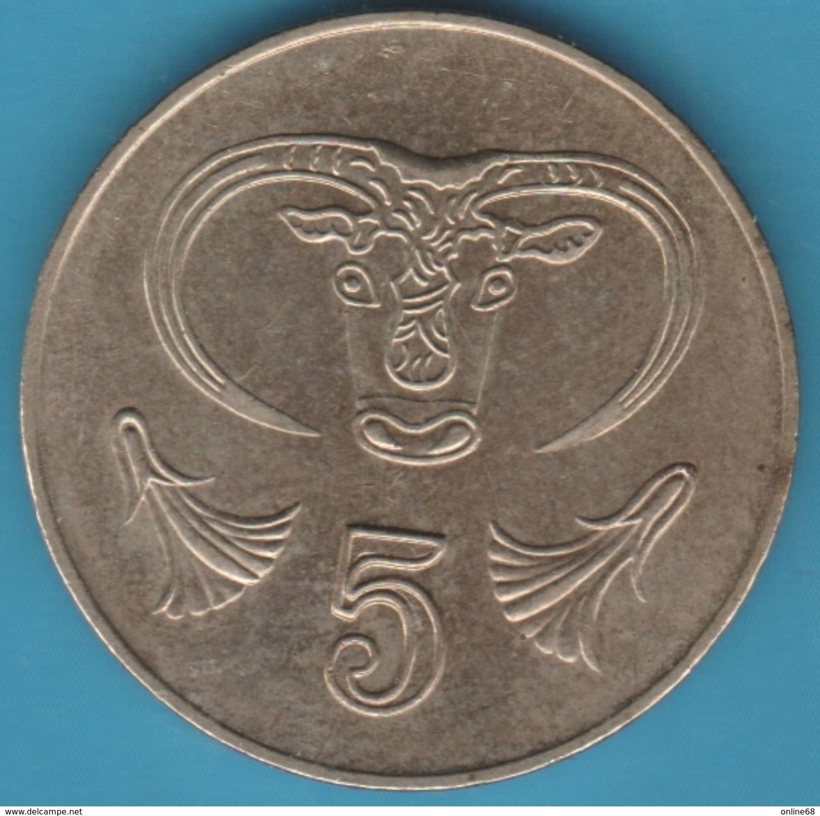 CYPRUS 5 CENTS 2001 KM# 55 Tête De Taureau - Chypre