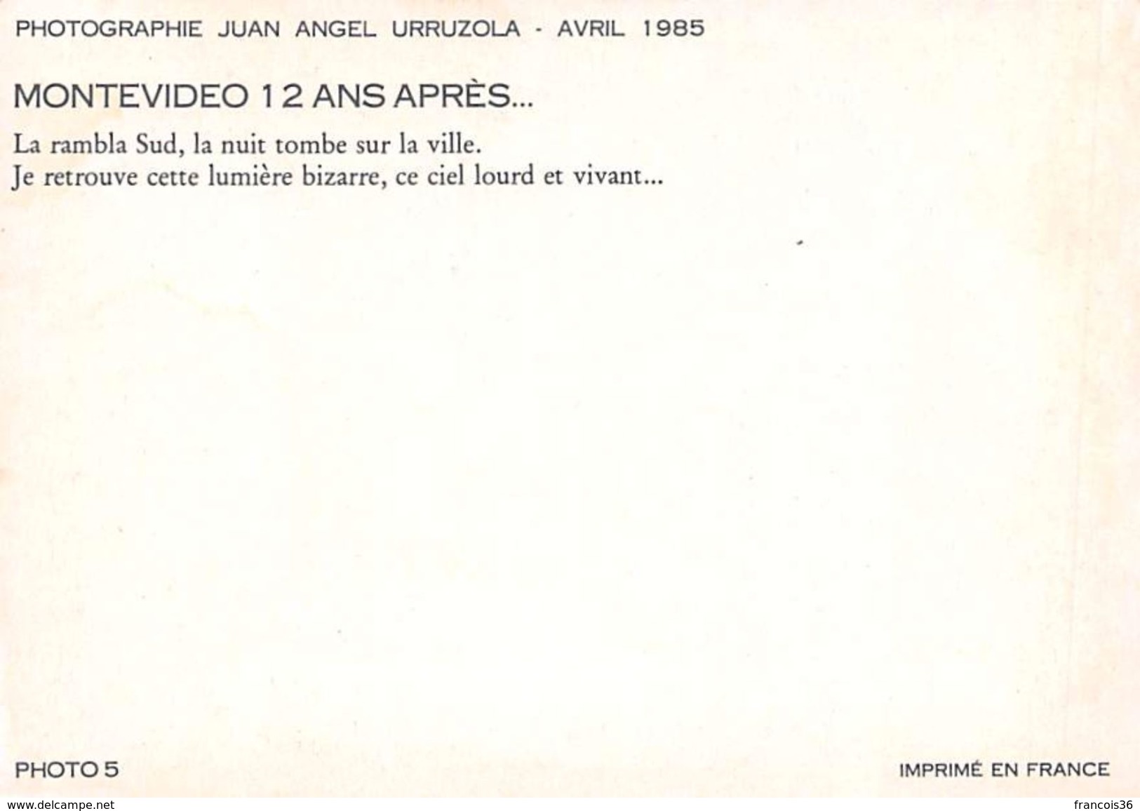 Lot de 11 CPA d' Uruguay - Série Montevideo 12 ans après - Avril 1985 - le coup d'état - bon état