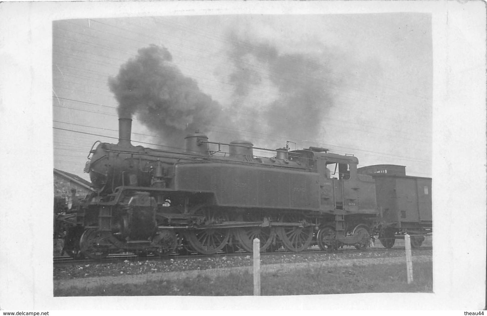 Carte-Photo Non Située -  Trains En Gare - Locomotive Du Chemin De Fer Du "NORD" - - Matériel