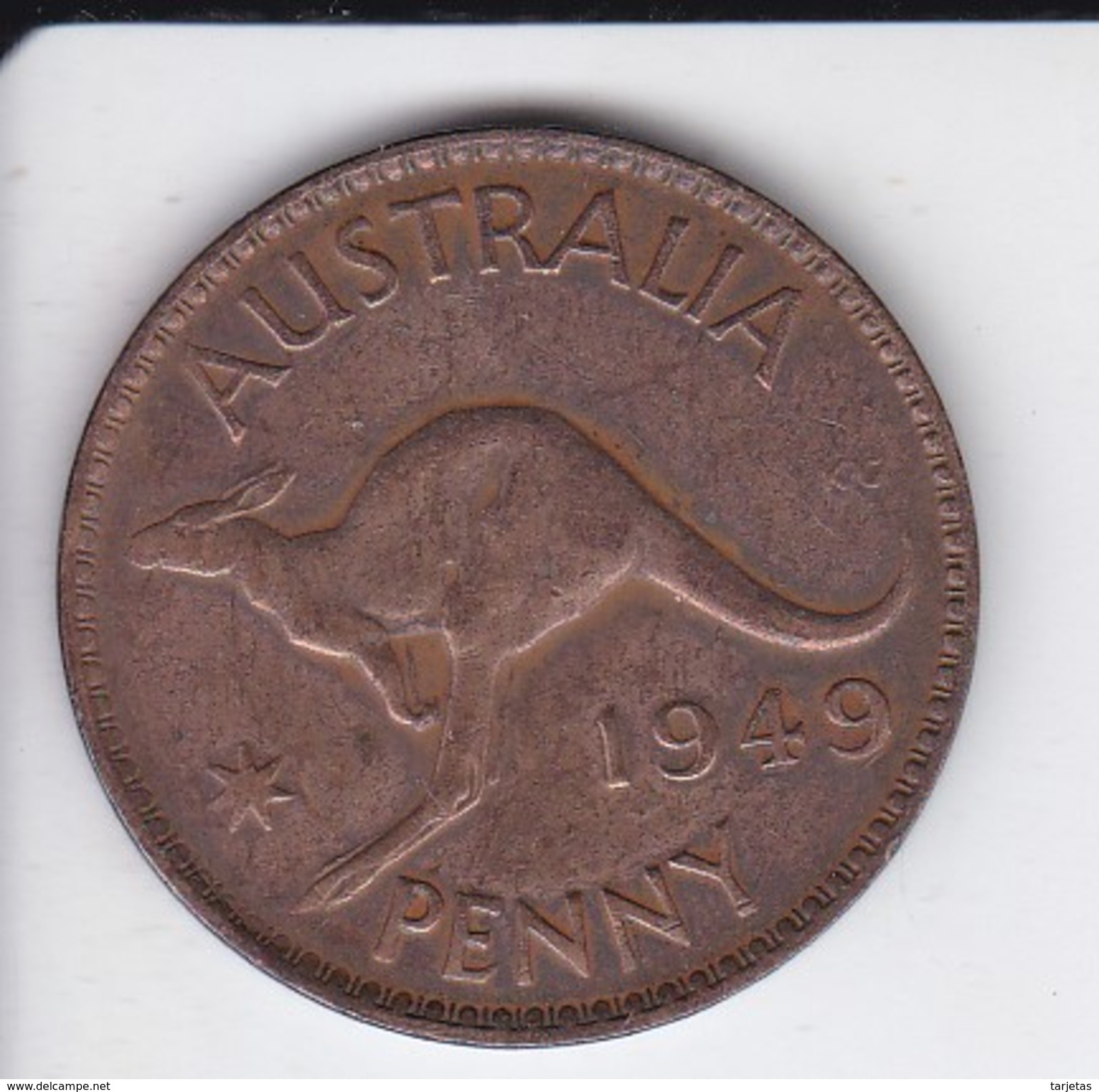 MONEDA DE AUSTRALIA DE 1 PENNY DEL AÑO 1949 CANGURO (KANGAROO) - Penny