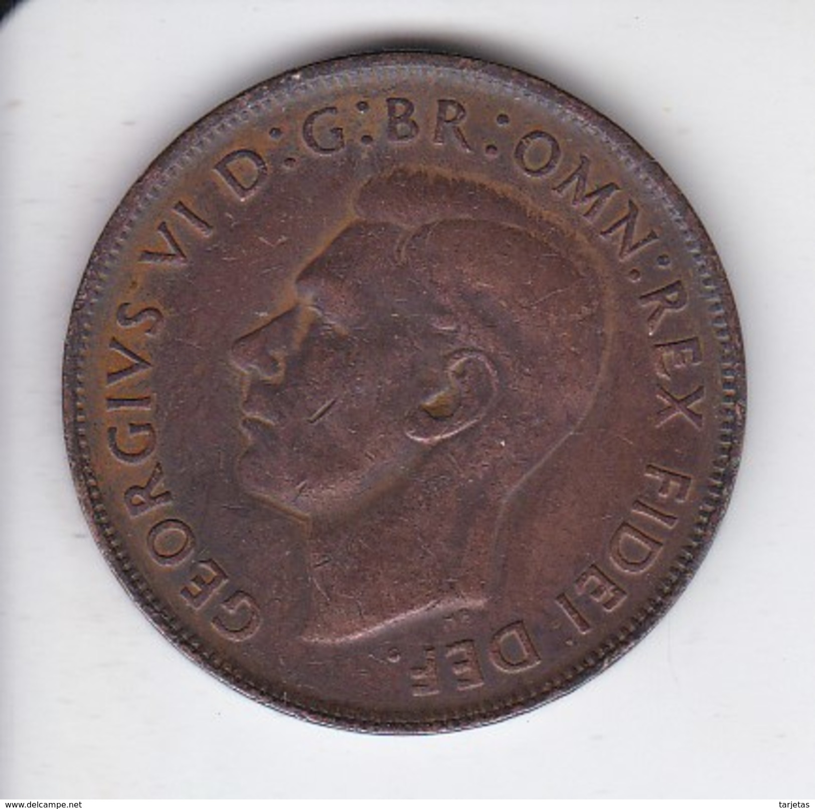 MONEDA DE AUSTRALIA DE 1 PENNY DEL AÑO 1952 CANGURO (KANGAROO) - Penny