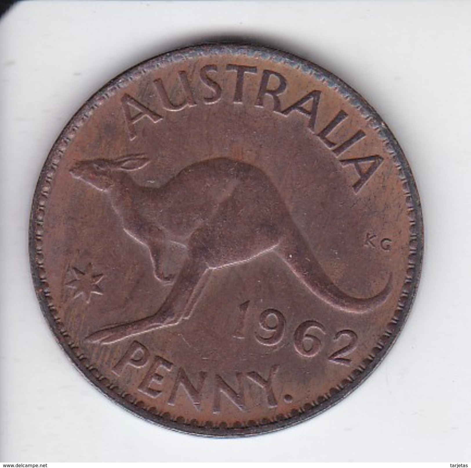 MONEDA DE AUSTRALIA DE 1 PENNY DEL AÑO 1962 CANGURO (KANGAROO) - Penny