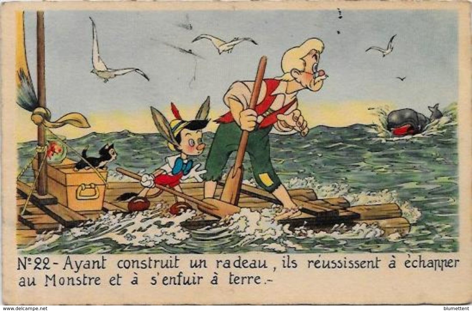 CPSM Walt Disney édition Séphéradiès Non Circulé Pinocchio Chat - Autres & Non Classés