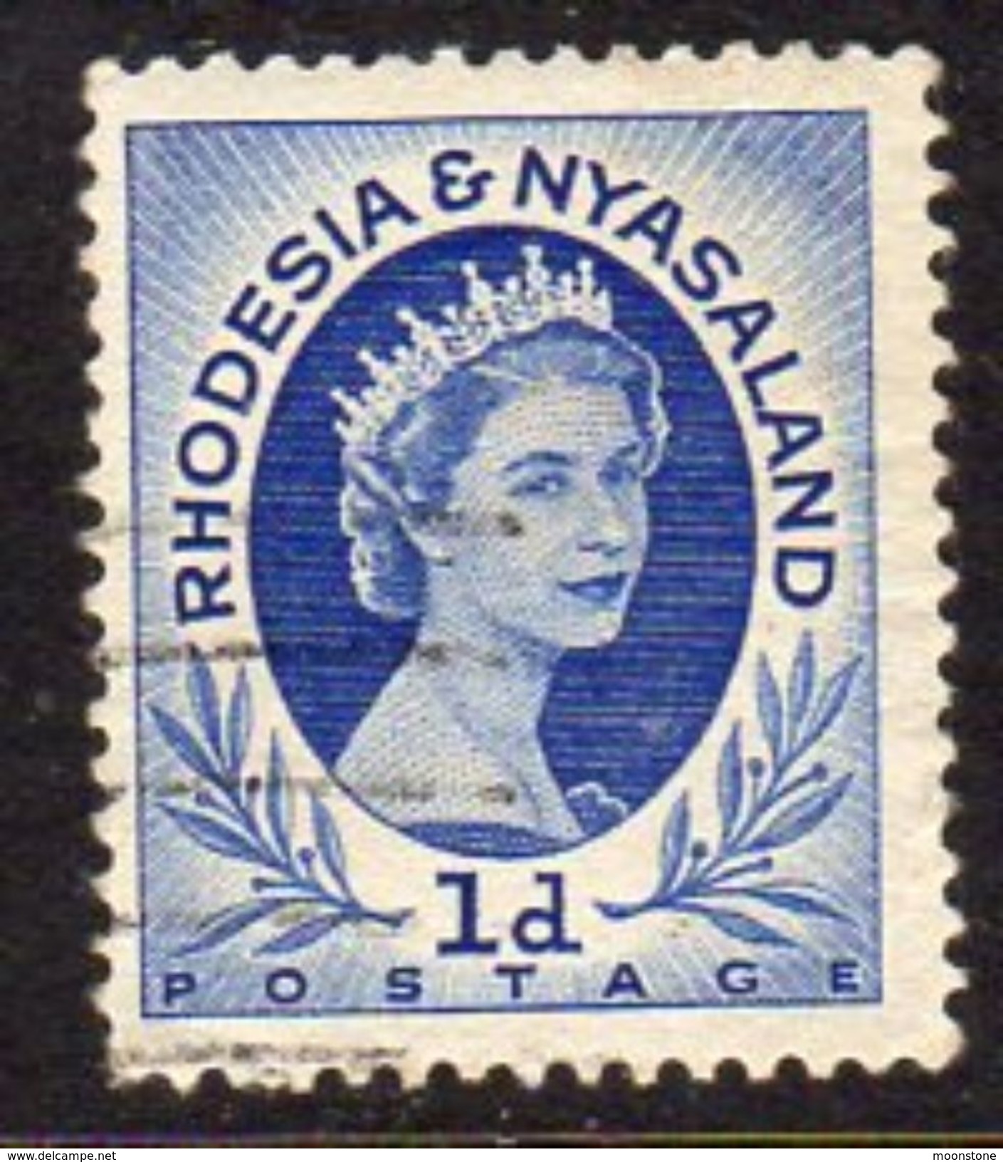 Rhodesia & Nyasaland 1954 1d Definitive, Used, SG 2 (BA) - Rhodésie & Nyasaland (1954-1963)