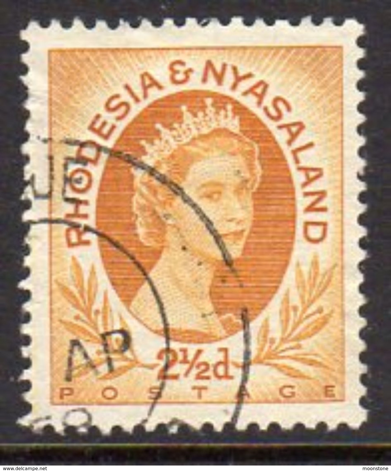 Rhodesia & Nyasaland 1954 2½d Definitive, Used, SG 3a (BA) - Rhodesië & Nyasaland (1954-1963)