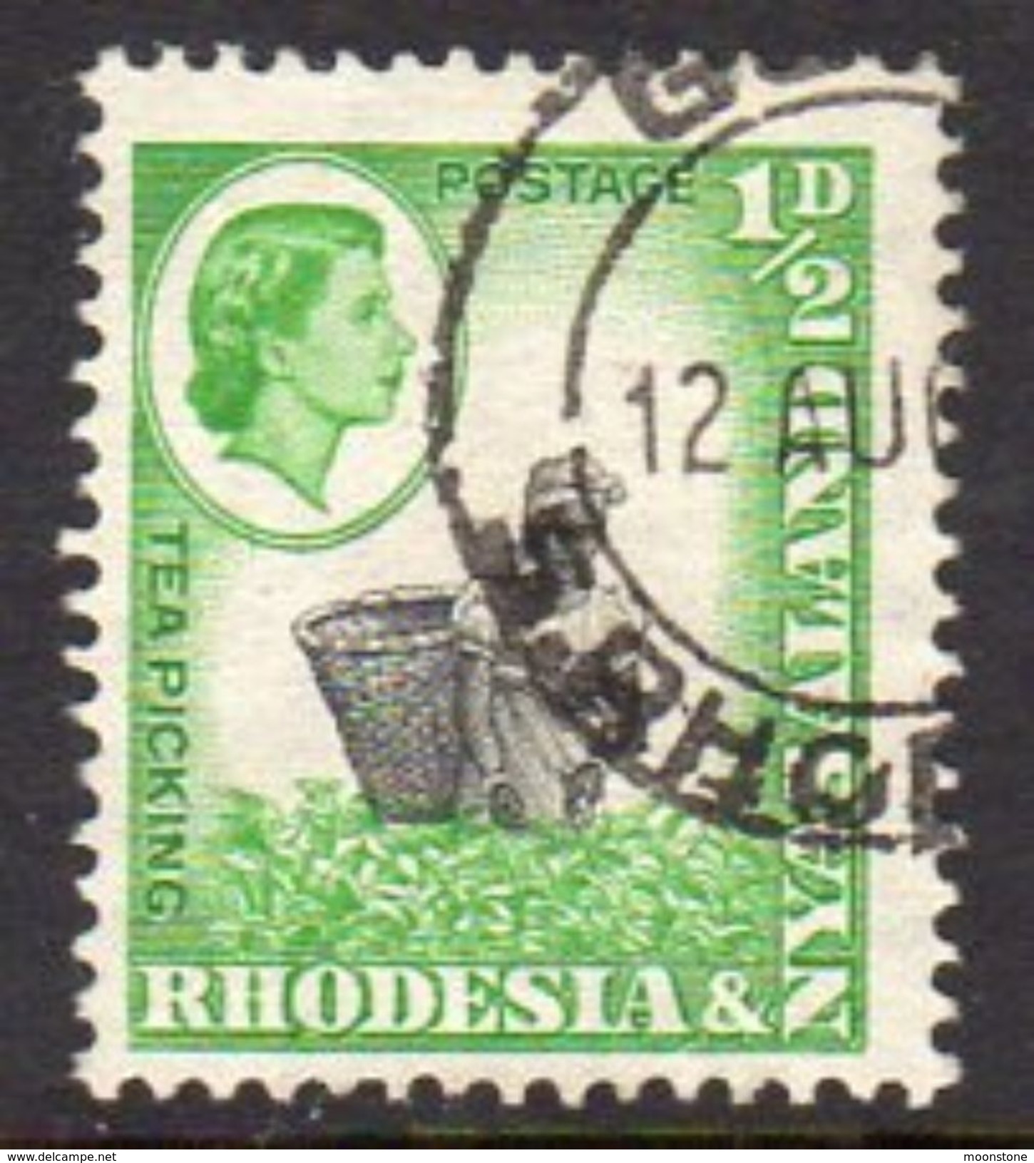 Rhodesia & Nyasaland 1959 ½d Tea Picking Definitive, Used, SG 18 (BA) - Rhodésie & Nyasaland (1954-1963)