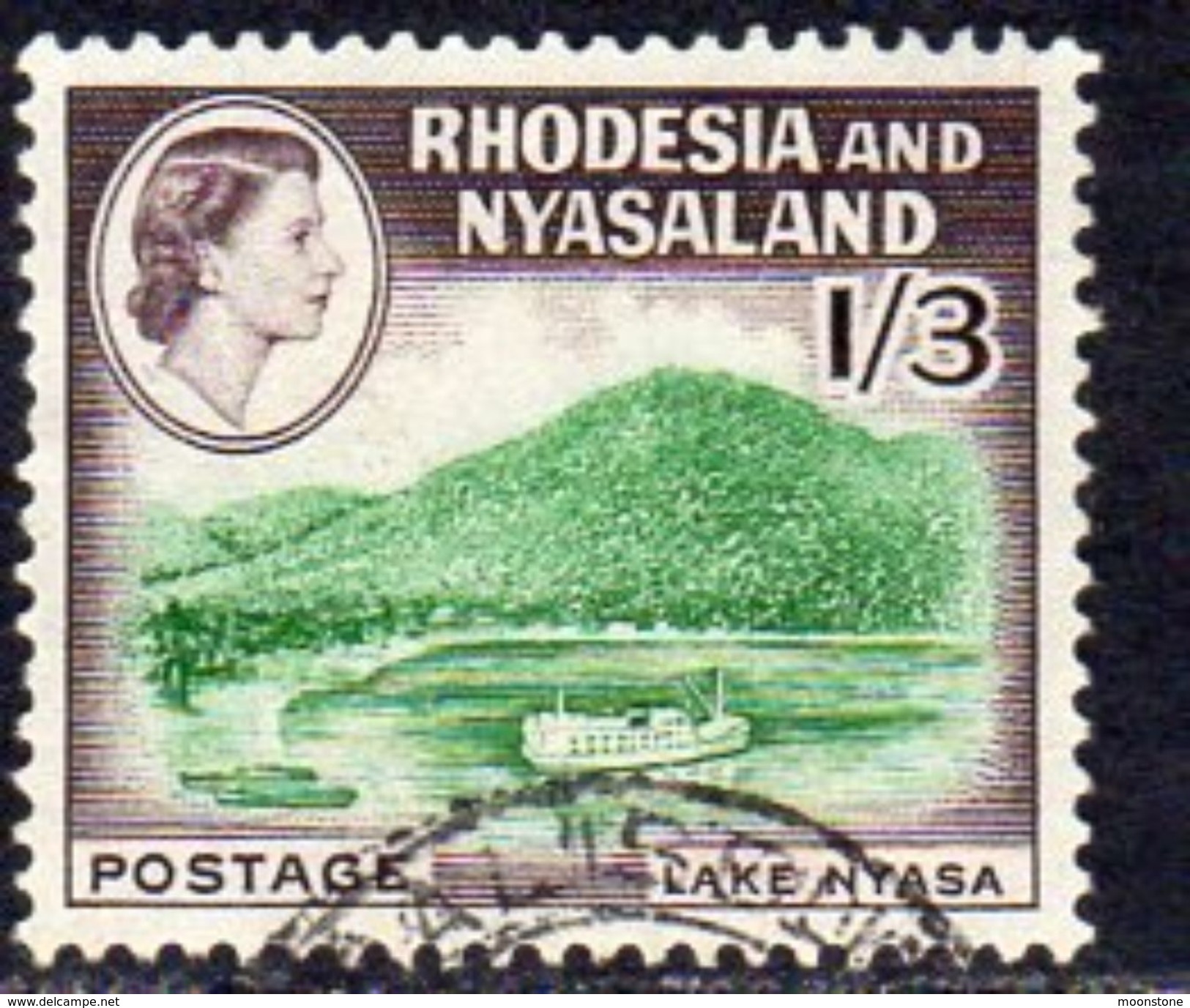 Rhodesia & Nyasaland 1959 1/3d Lake Nyasa, Used, SG 26 (BA) - Rhodesia & Nyasaland (1954-1963)