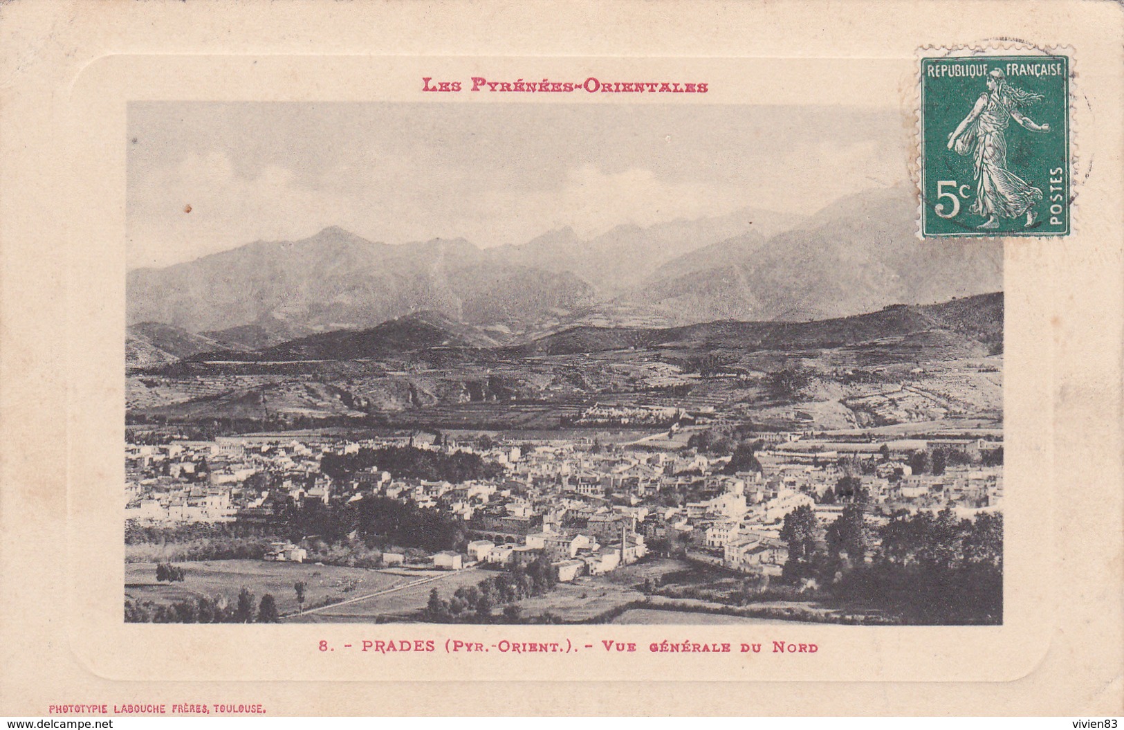 CPA PRADES . VUE GENERALE - Prades