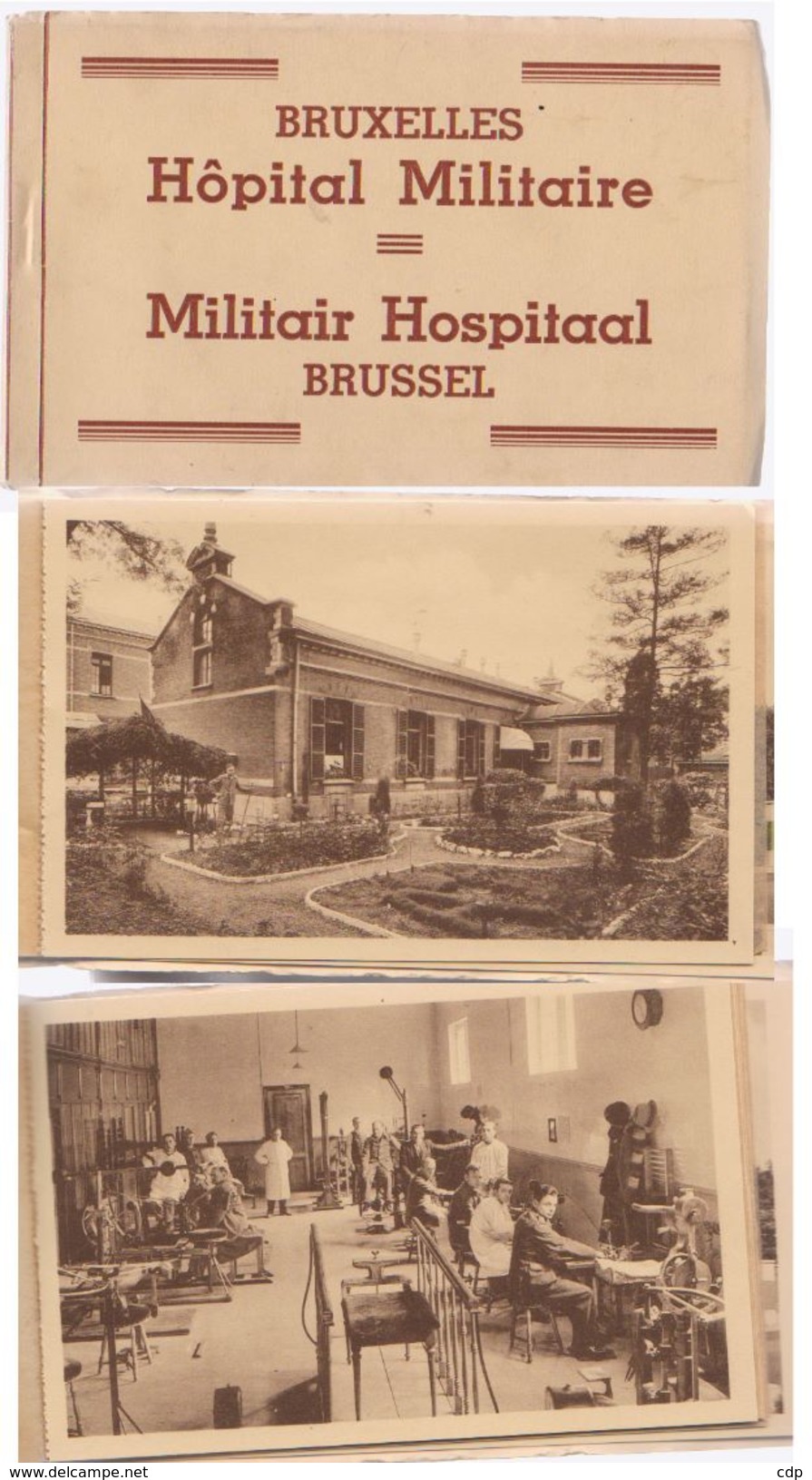 Beau Carnet 12 Cpa Hopital Militaire Bruxelles - Gezondheid, Ziekenhuizen