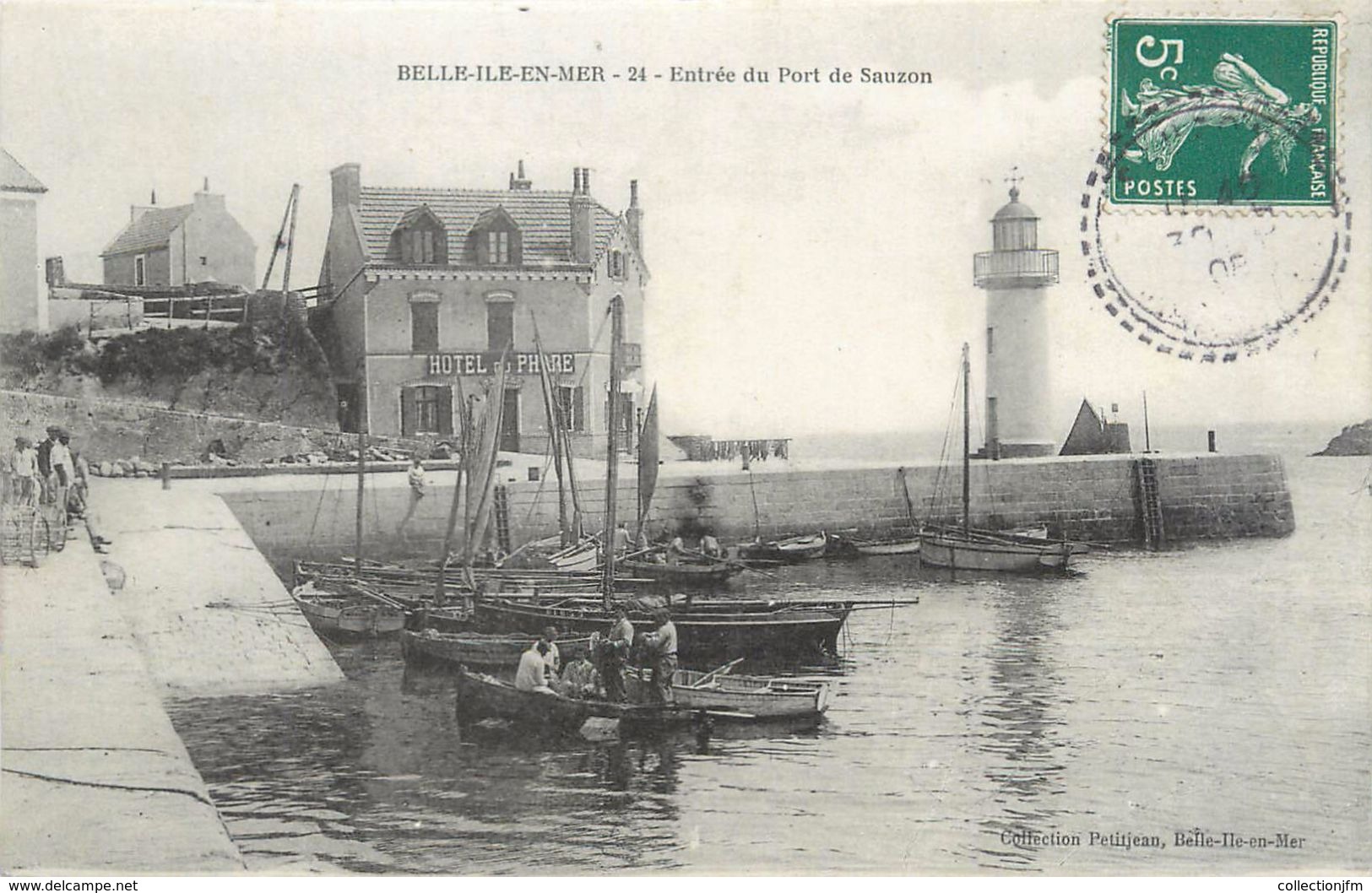 CPA FRANCE 56 "Belle Ile En Mer, Entrée Du Port De Sauzon" - Belle Ile En Mer