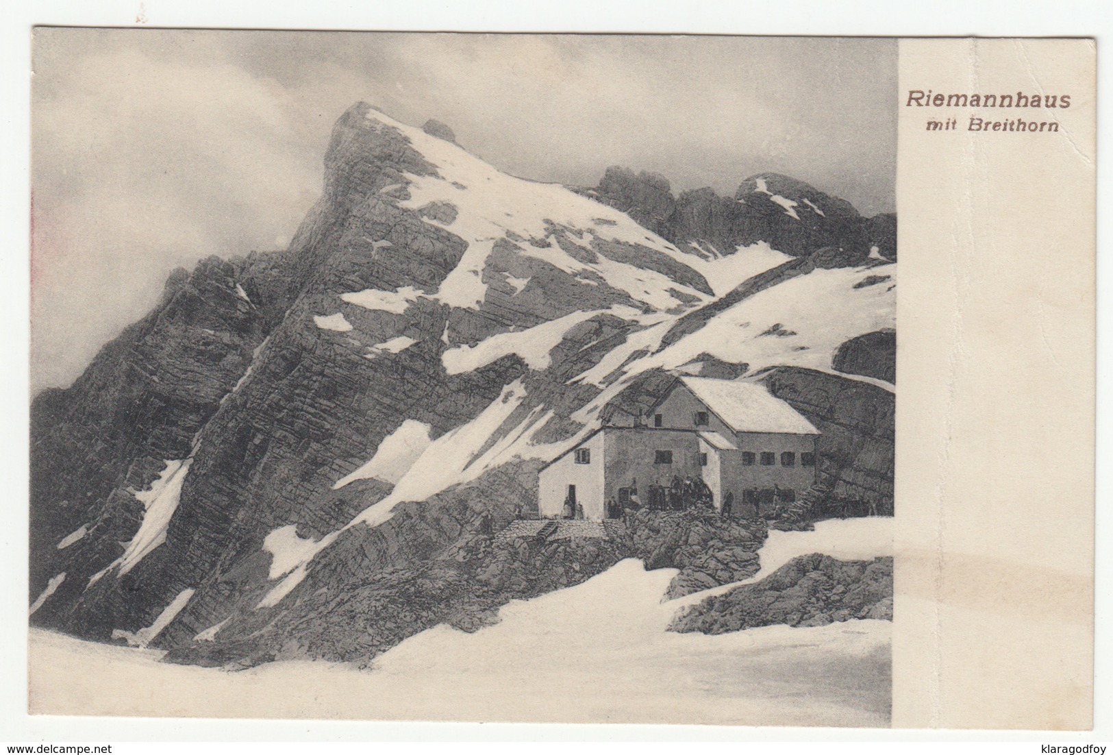 Riemannhaus Mit Breithorn Old Postcard Unused B170720 - Sonstige & Ohne Zuordnung