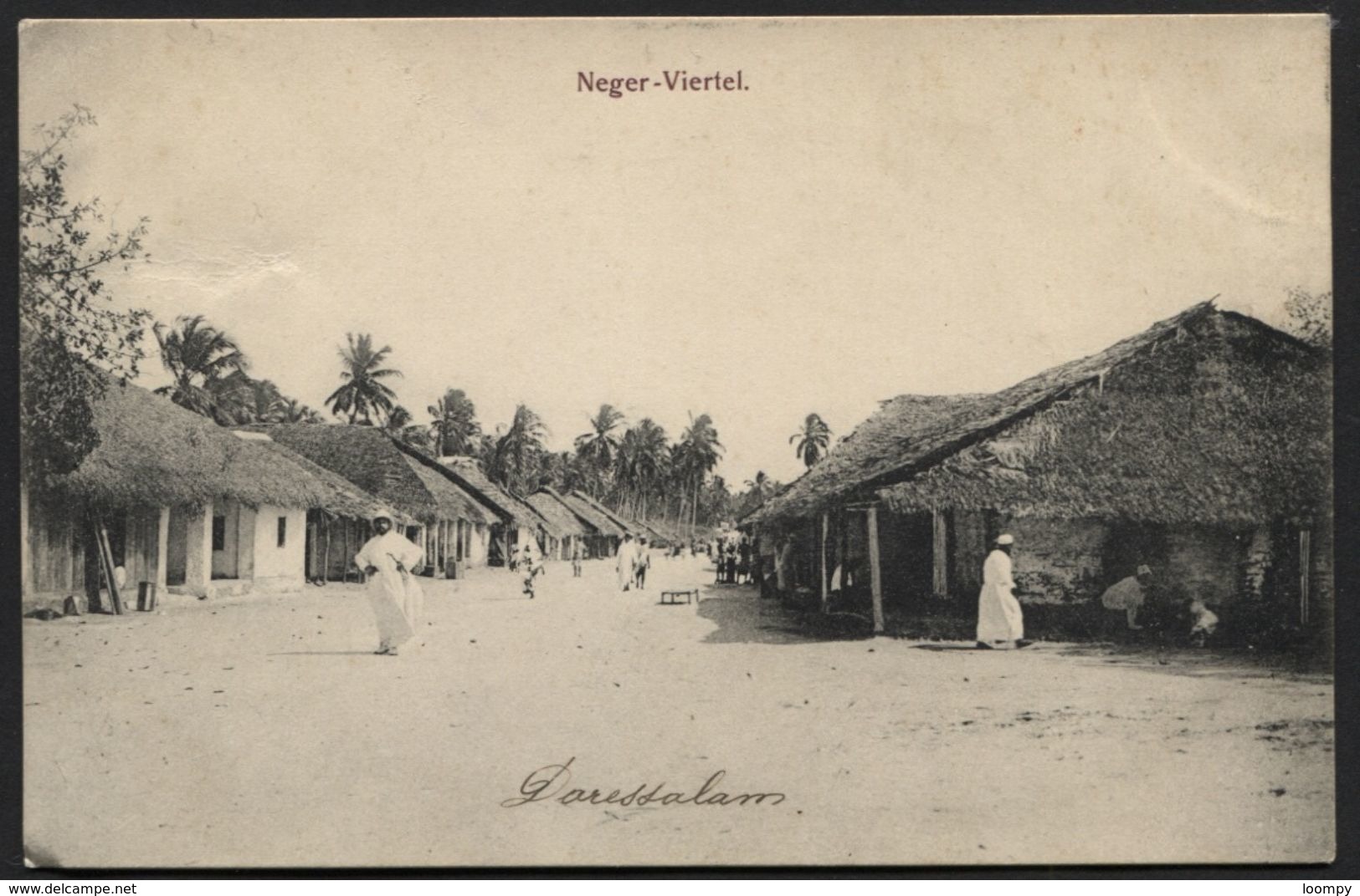 Dar Es Salam Dar Es Salaam DARESSALAM TANSANIA Postkarte Neger-Viertel 1911 - Ehemalige Dt. Kolonien