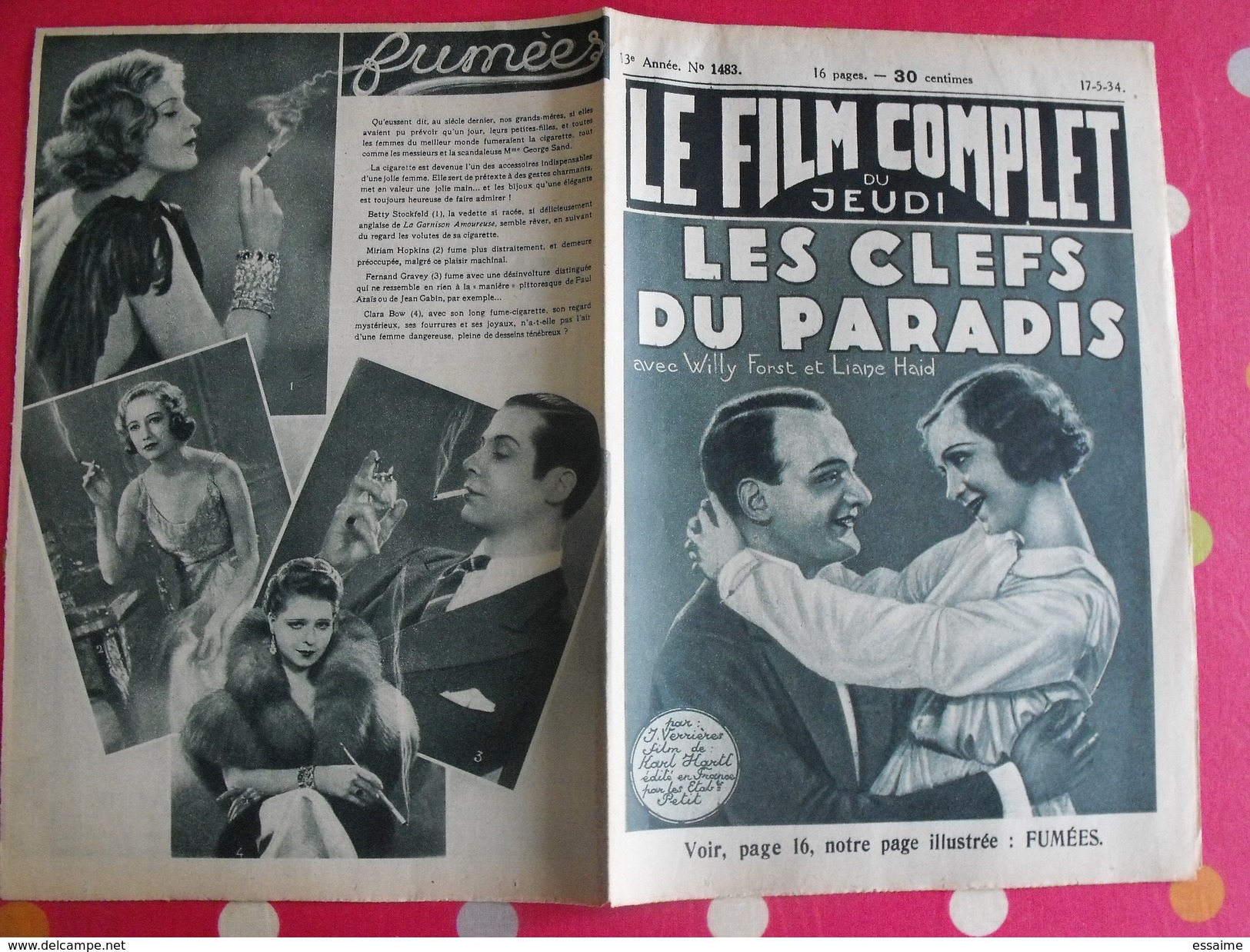 10 revues "le film complet" 1934. douglas fairbanks nancy carroll jean murat liane haid florelle harry baur mary astor